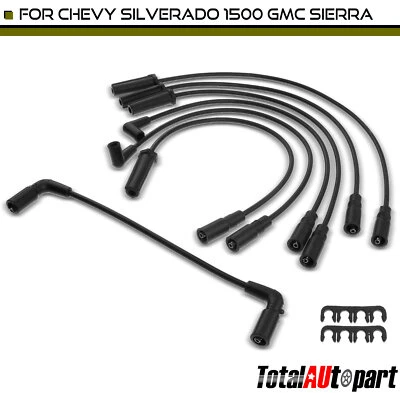 Juego de 7 cables de bujía de 7 mm para Chevrolet Silverado 1500 2002-2006 GMC V6 4,3 L Foto 1 de 4