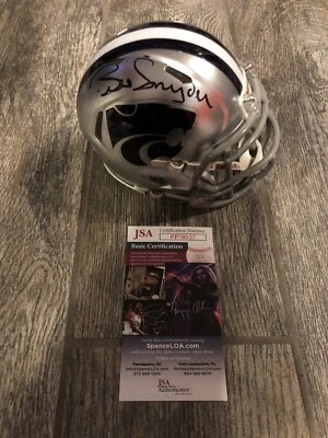 BILL SNYDER SIGNED KANSAS STATE WILDCATS SPEED MINI HELMET JSA COA RARE! KSU - Image 1 of 2