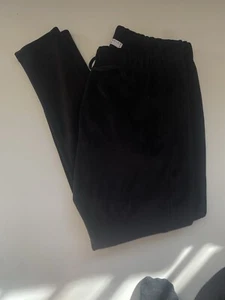 Decjuba Basics Drop Crotch Velvet Pants Black Size Small - Picture 1 of 4