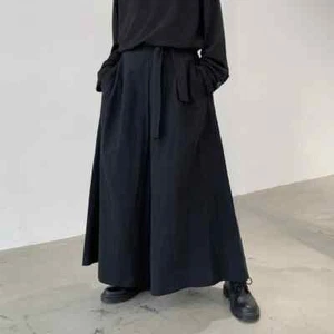 Pantaloni uomo Hakama Harajuku kimono samurai uomo casual larghi uomo stile cinese - Foto 1 di 24