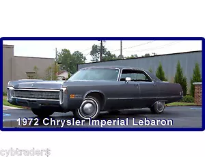 1972 Chrysler Imperial Lebaron 4-türiger Autokühlschrank/Werkzeugkiste Magnet - Bild 1 von 1