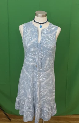 Vestido Michael Kors sem mangas babado bainha tamanho médio - Imagem 1 de 4