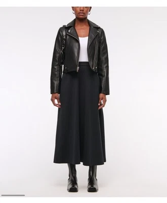 Abercrombie & Fitch High Rise Circle Cut Black Maxi Skirt Size Small NWT - Image 1 of 4