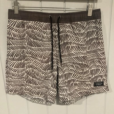 Von Zipper Swim Shorts Mens Size 30 Boardies Surf Grey Stripes Pattern - image 1 of 4