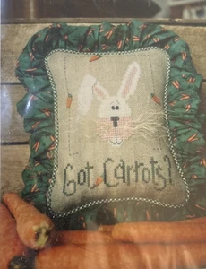 Vtg Rare XXXX 4 My Boys XXXX GOT CARROTS? Cross Stitch 2001 Pattern +Accessories - Picture 1 of 3