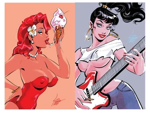 Pinupocalypse #1 * 2025 Massive * Exclusivo de Sveta Shubina SDCC * Juego de láminas casi nuevo - Imagen 1 de 3