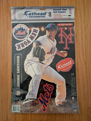 JOHAN SANTANA NEW YORK METS LOGO FATHEAD COMPAÑEROS DE EQUIPO PEGATINA calcomanía gráfica de pared Foto 1 de 4