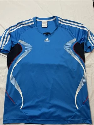 Camiseta Adidas Para Hombre Grande Atlética Fútbol Azul Climalite - Diseño Genial Foto 1 de 4