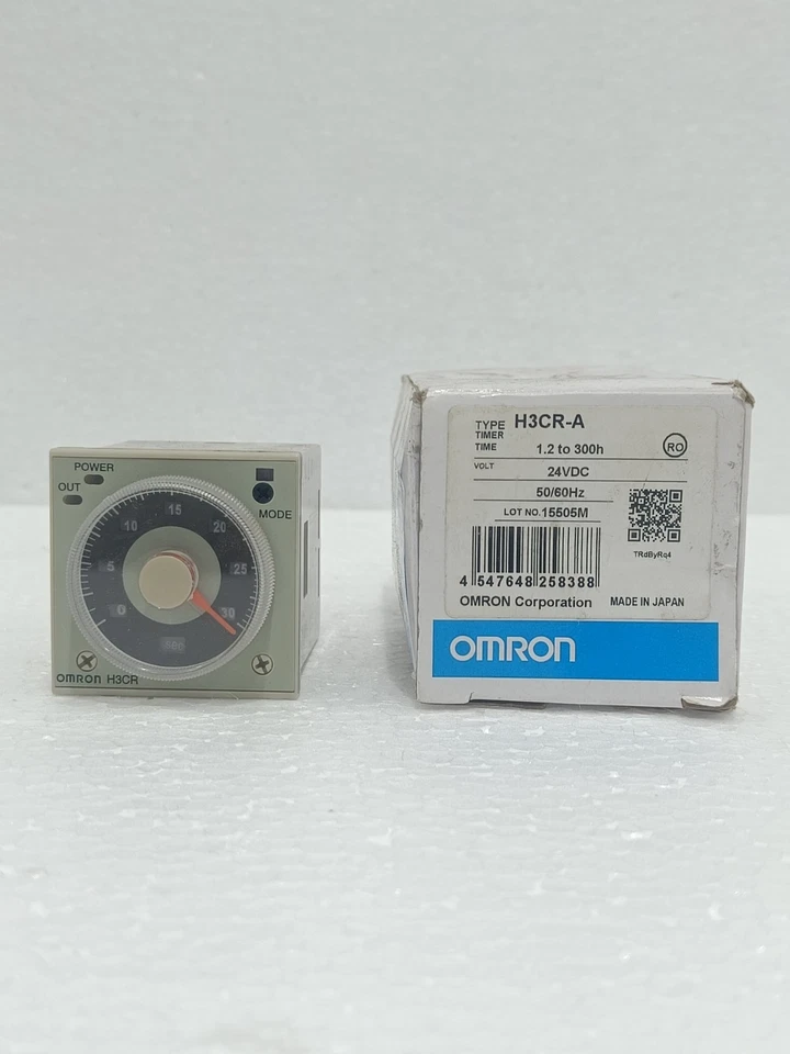 OMRON H3CR-A PANEL MOUNT TIMER 24V AC/DC SOLID STATE RELAY NOS 250V INDUSTRIAL - Image 1 of 4