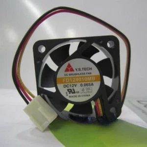 Y.S.TECH 40*40*10MM 12V 0.065A FD124010MB 40*40*10MM 3 Wire Fan - Afbeelding 1 van 4