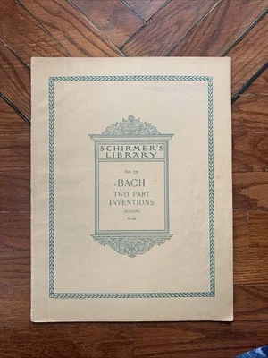 Bach, Two Part Inventions Music Book Piano Schirmer’s Library Volume 379 - Image 1 of 2