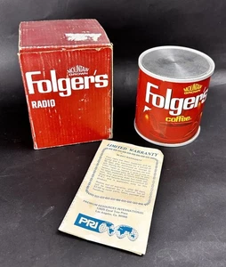 Radio AM Folgers Coffee Novelty de colección - Funciona - Imagen 1 de 18