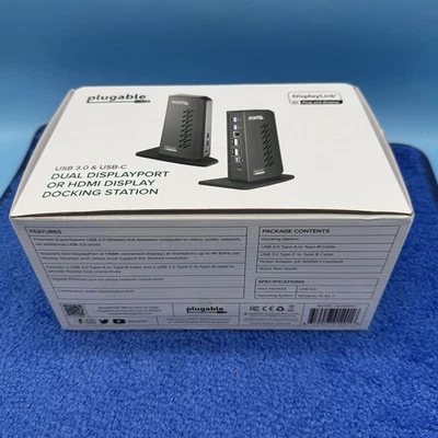 Plugable USB 3.1 Gen 1 Dual 4K Docking Station - Black (UD-6950Z) - Image 1 of 3