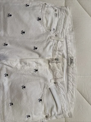 Pantalones de mezclilla blancos bordados con calavera Polo Ralph Lauren Foto 1 de 4