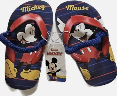 Disney Mickey Mouse Chanclas Zapatos Niños Talla Grande Sandalias de Playa Nuevos Foto 1 de 4