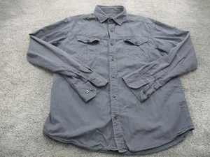 G Star Raw Shirt Large Long Sleeve Collared Button Up Slim Fit Cotton Grey - Picture 1 of 18