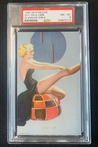 1940 Mutoscope Glorified Glamour Girls OUT ON A LIMB (MS174) Gil Elvgren - PSA 8 - Picture 1 of 2