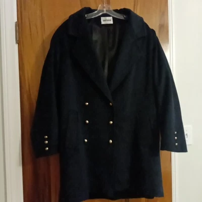 Abrigo De Colección Donnybrook Azul Marino Guisante, Botones Dorados, Talla 14, Hecho en EE. UU. Foto 1 de 4