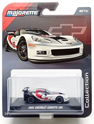 Majorette 2005 Chevrolet Corvette C6R no.16 White 1:64 Package with Show Case - Image 1 of 4