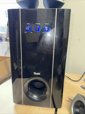 Teufel CE 100 SW Subwoofer + CE 10 FCR 5.1 Satelliten Soundsystem Lautsprecher - Bild 1 von 4