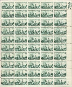 US Stamp 1964 5c N.Y. World’s Fair - 50 Stamp Sheet - Scott #1244 - Picture 1 of 1