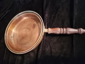 Waldow Copper Pan with Wood Handle a Little Under 9 1/2 inches - Picture 1 of 7