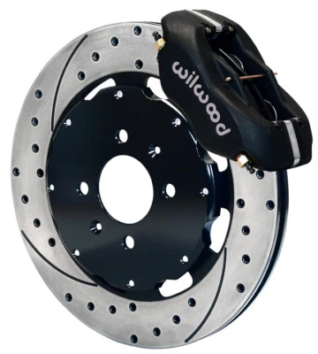 KIT FRENO DISCO WILWOOD, DELANTERO, 89-05 MAZDA MIATA MX-5,11" ROTORES PERFORADOS, NEGRO CAL Foto 1 de 3