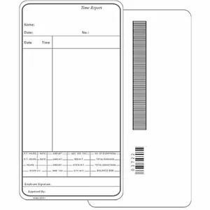 (1000 ct.) Time Cards for the Simplex Consecutive Model 1405, Form 1950-9251 - Picture 1 of 2