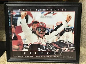 Dale Earnhardt Sr 3 Daytona 500 Victory Circle Picture Wood Frame 22”X18” Nascar - Picture 1 of 4