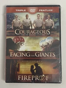 Courageous / Facing the Giants / Fireproof TRIPLE FEATURE (DVD, 2014) OOP SEALED - Picture 1 of 3