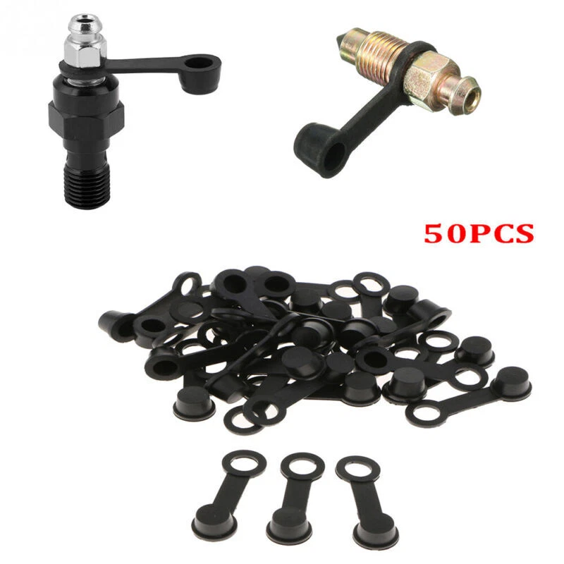 Tapas de goma de tornillo universales de 8 mm para pinzas de freno de válvula de purga cilindros esclavos Foto 1 de 4