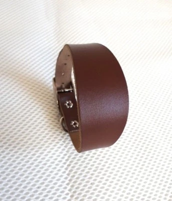 LEADTHEWAY LEATHER ITALIAN GREYHOUND/ WHIPPET PUPPY FITS SMALL NECK 9" (23CM) - 11" (28CM)