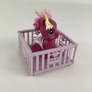 My Little Pony Newborn Cuties Cheerilee Figure Nursery Crib Purple Hasbro 2008 - Picture 1 of 6