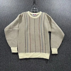 Vintage Arrow Blazer XL Collection Chevron Stripe Multicolor Crew Ski Sweater - Picture 1 of 8