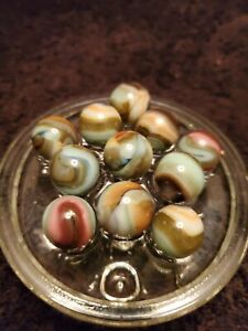 Assorted Set Of Eleven Beautiful Marbles  Jabo Marbles 7N