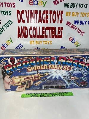 Juego Hasbro Ricochet Racers vintage Spiderman 1975 sellado de fábrica súper raro 🔥 Foto 1 de 4