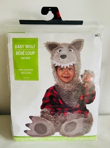 NEW Halloween BABY WOLF Costume Jumpsuit Hood Booties Infant 18 - 24 months - Picture 1 of 4