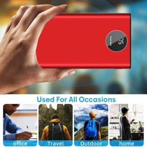 900000MAH Portable Power Bank LCD LED 2 USB Battery Charger For Mobile Phone - Picture 1 of 11