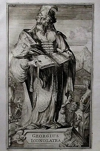 EAU-FORTE GEORGIUS ICONOLATRA Saint George de 1701 par Romeyn de Hooghe - Picture 1 of 4