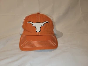 Texas Longhorns Hat Longhorn Headwear Cap Orange White Mesh Strapback Adj - Picture 1 of 5