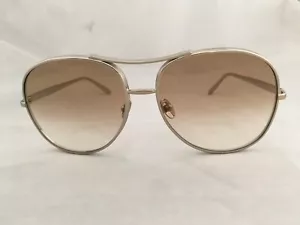 Chloe Nola Sunglasses CE 127S 722 Silver Brown Gradient 100% Authentic - Picture 1 of 8