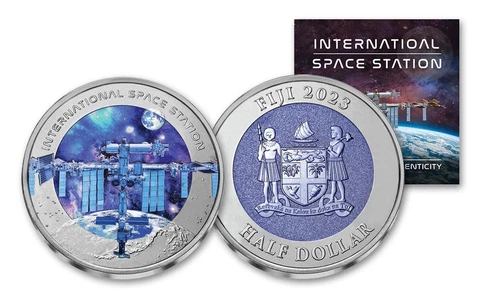 2023 Fiji International Space Station Titanium Coin with Mintage of 1500 Cover
