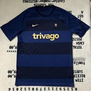 Nike Chelsea FC Dri-Fit Jersey Men's Large Blue Retro Badge - Picture 1 of 13