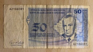 BOSNIA And HERZEGOVINA 50 Pfeniga Currency Banknote Money Bill - Picture 1 of 2
