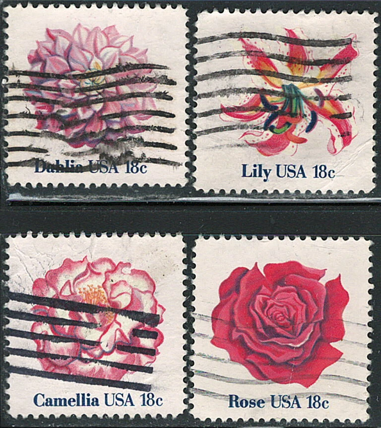 US Flowers Stamps Set(Year of 1981) SCOTT#1876-1879(used) - Image 1 of 1