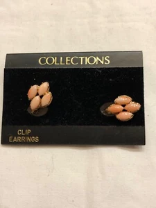 Collections Faux Orange Cluster Edelsteine Clip auf Ohrringe - Bild 1 von 3