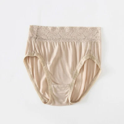 Calzoncillos de lujo 100 % seda morera para mujer cintura alta ropa interior delgada y cómoda Foto 1 de 4