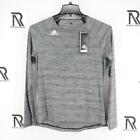 NWT Womens Adidas Aeroready Dark Gray Athletic HILO Volleyball Jersey Shirt LS