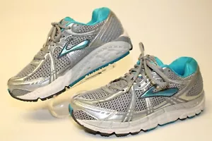 Brooks Addiction 11 Silver Sneaker Womens Size 7.5 Wide 38.5 D Shoes 1201401D318 - Picture 1 of 24