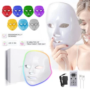7 Colors LED Light Photon Face Mask Skin Rejuvenation Therapy Anti-aging Machine - Picture 1 of 16